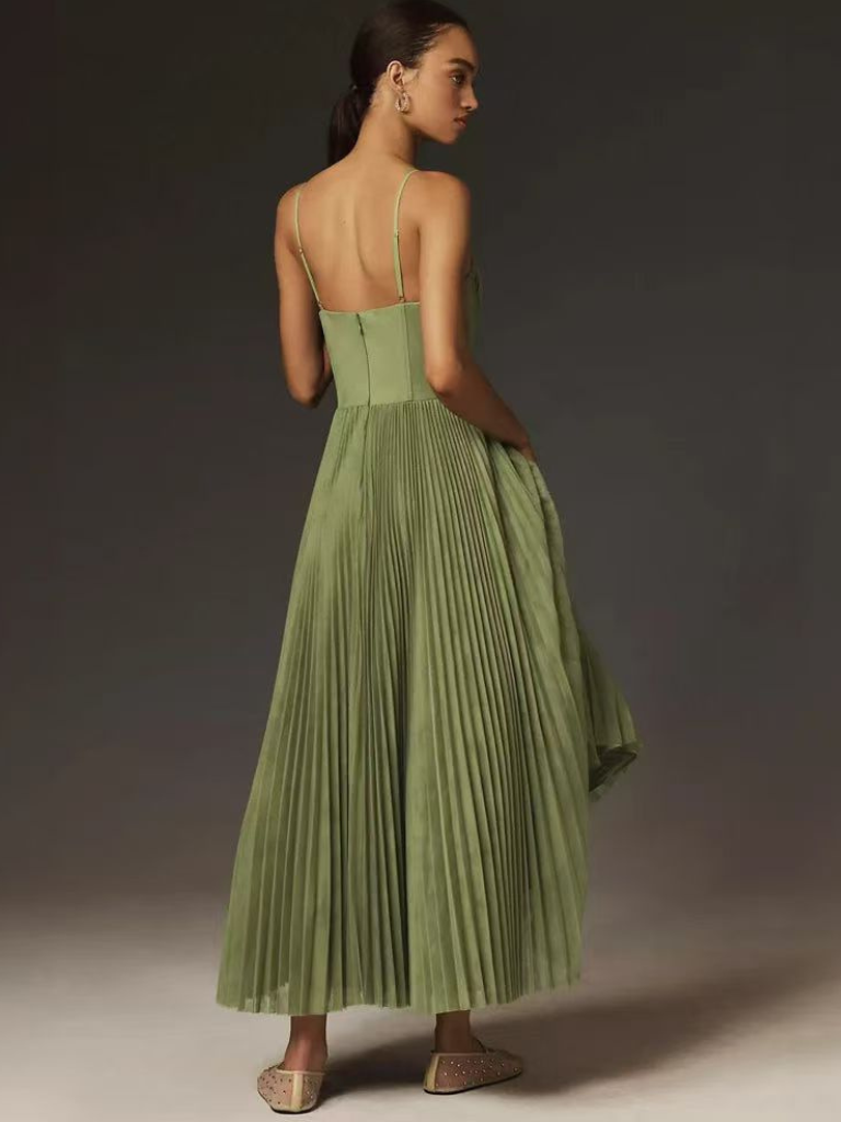 Jasira™ - Pleated Skirt Corset Dress