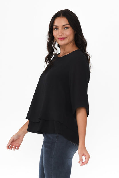 Elsie™-  Curved Hemline Top