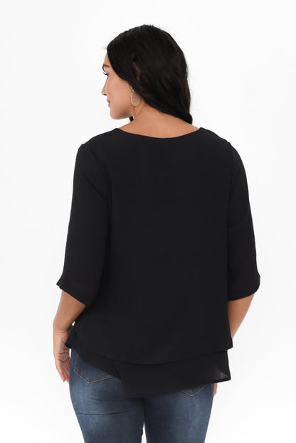 Elsie™-  Curved Hemline Top