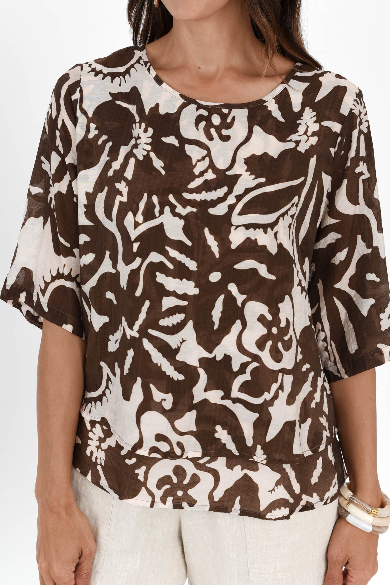 Laiza™ - Tropical Print Top