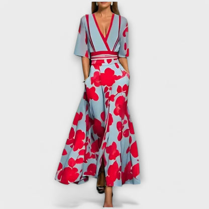 Zenaida™ – Floral V-Neck Maxi Dress