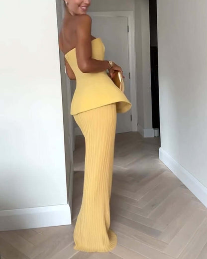 Clarisse™ – Luxe Strapless Dress