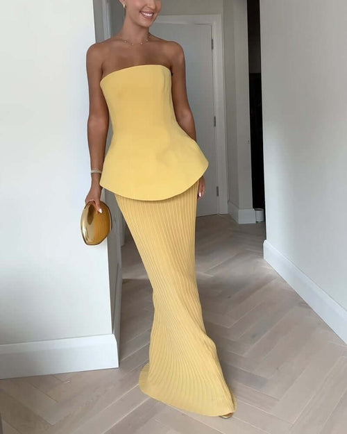 Clarisse™ – Luxe Strapless Dress