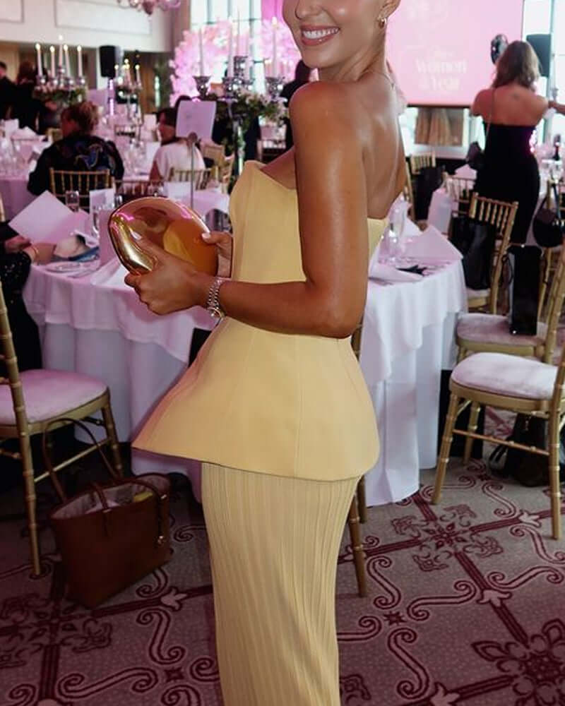 Clarisse™ – Luxe Strapless Dress