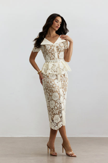 Aveline™ Lace Midi Dress