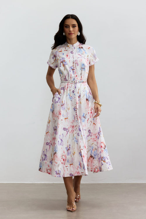 Marivelle™ Buttoned Midi Dress