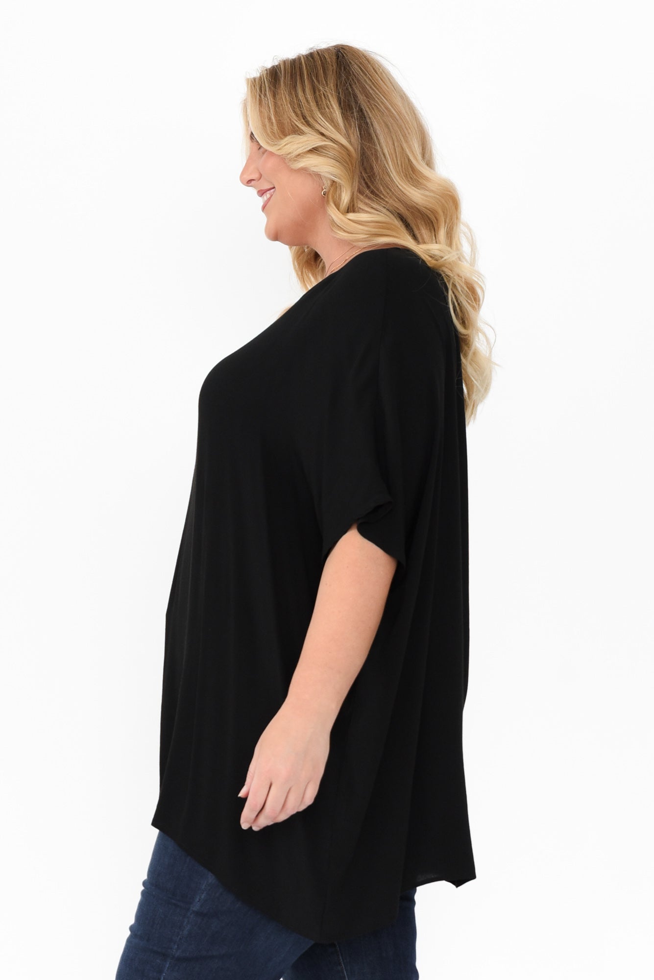 Malia™- Black Drape Top