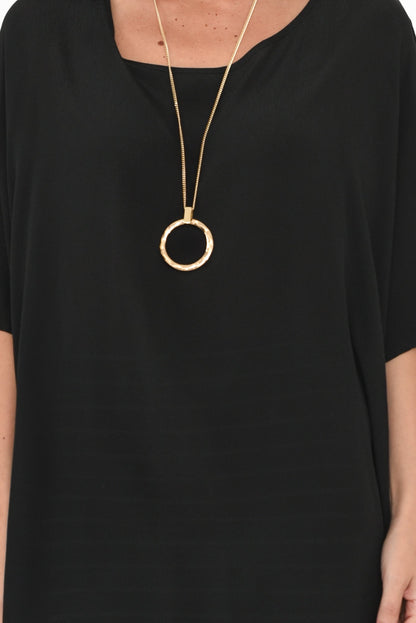 Malia™- Black Drape Top