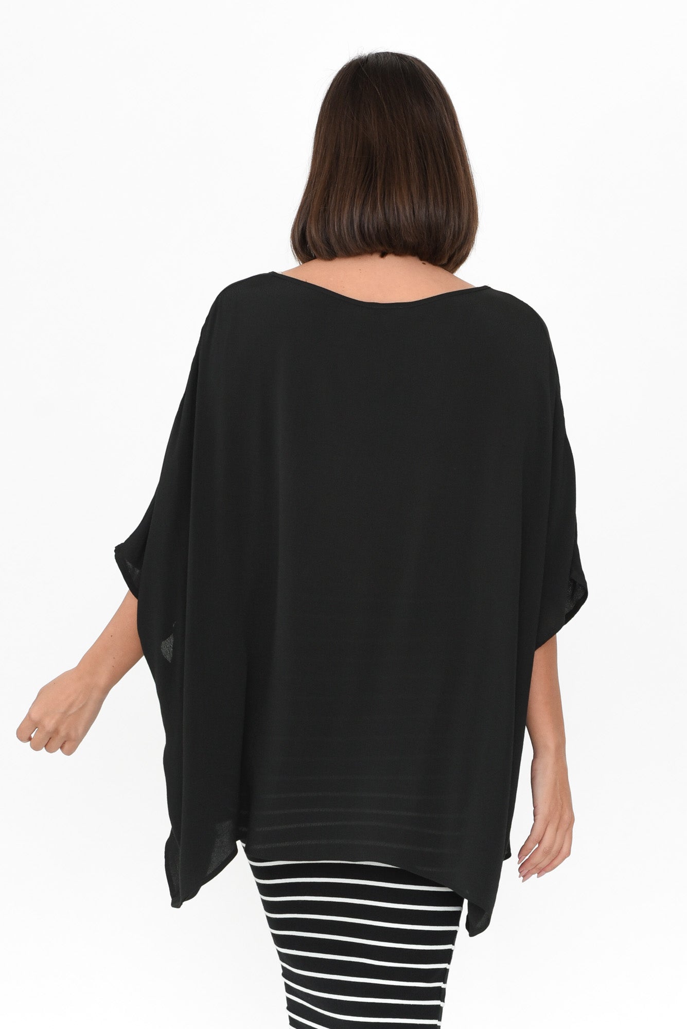 Malia™- Black Drape Top