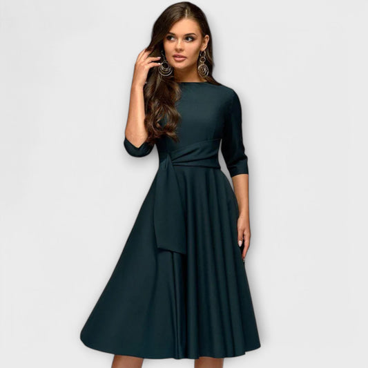 Zhaynelle™ –Belted A-Line Dress
