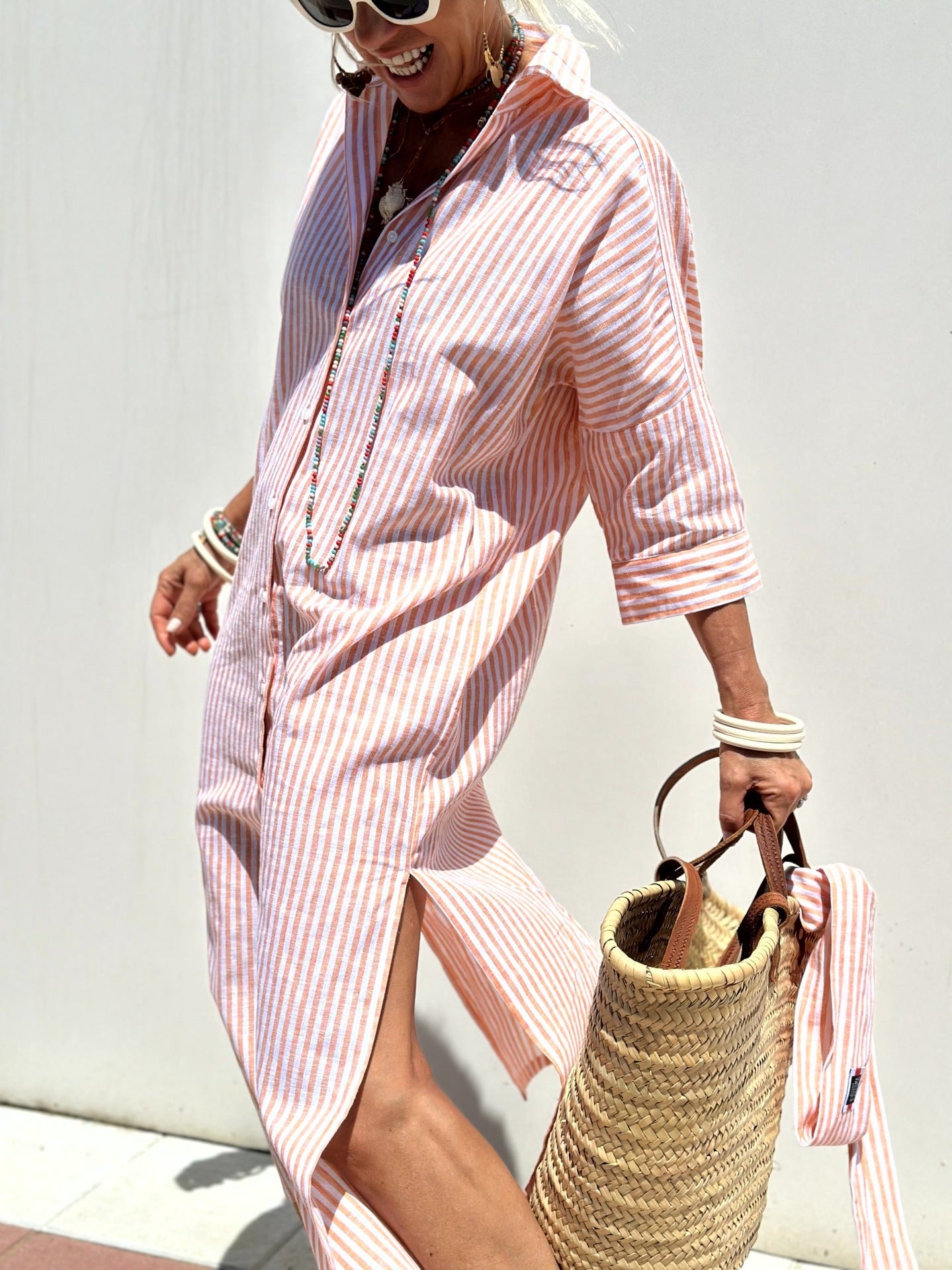Eunice™ Striped Shirt Dress