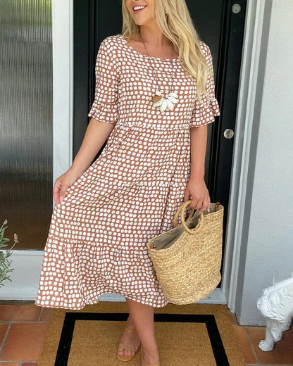 Mariam™ Ruffle Sleeve Midi Dress