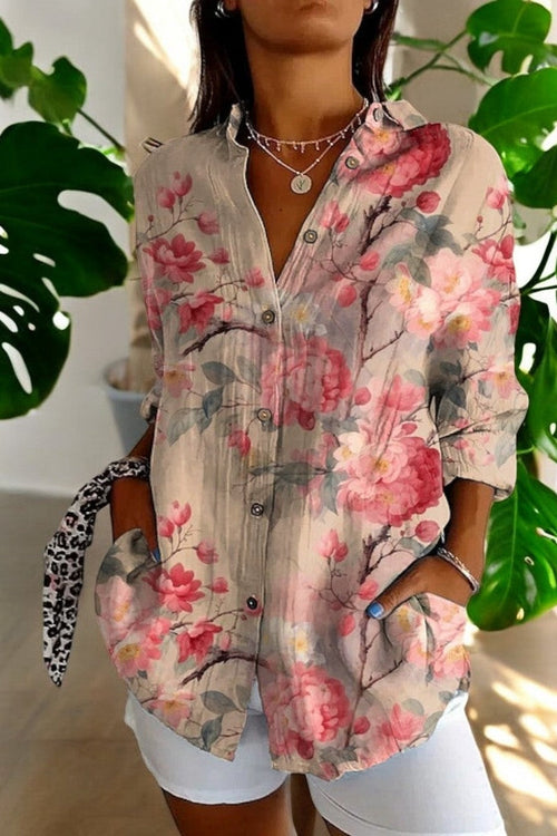 Maribel™ Rose Print Blouse