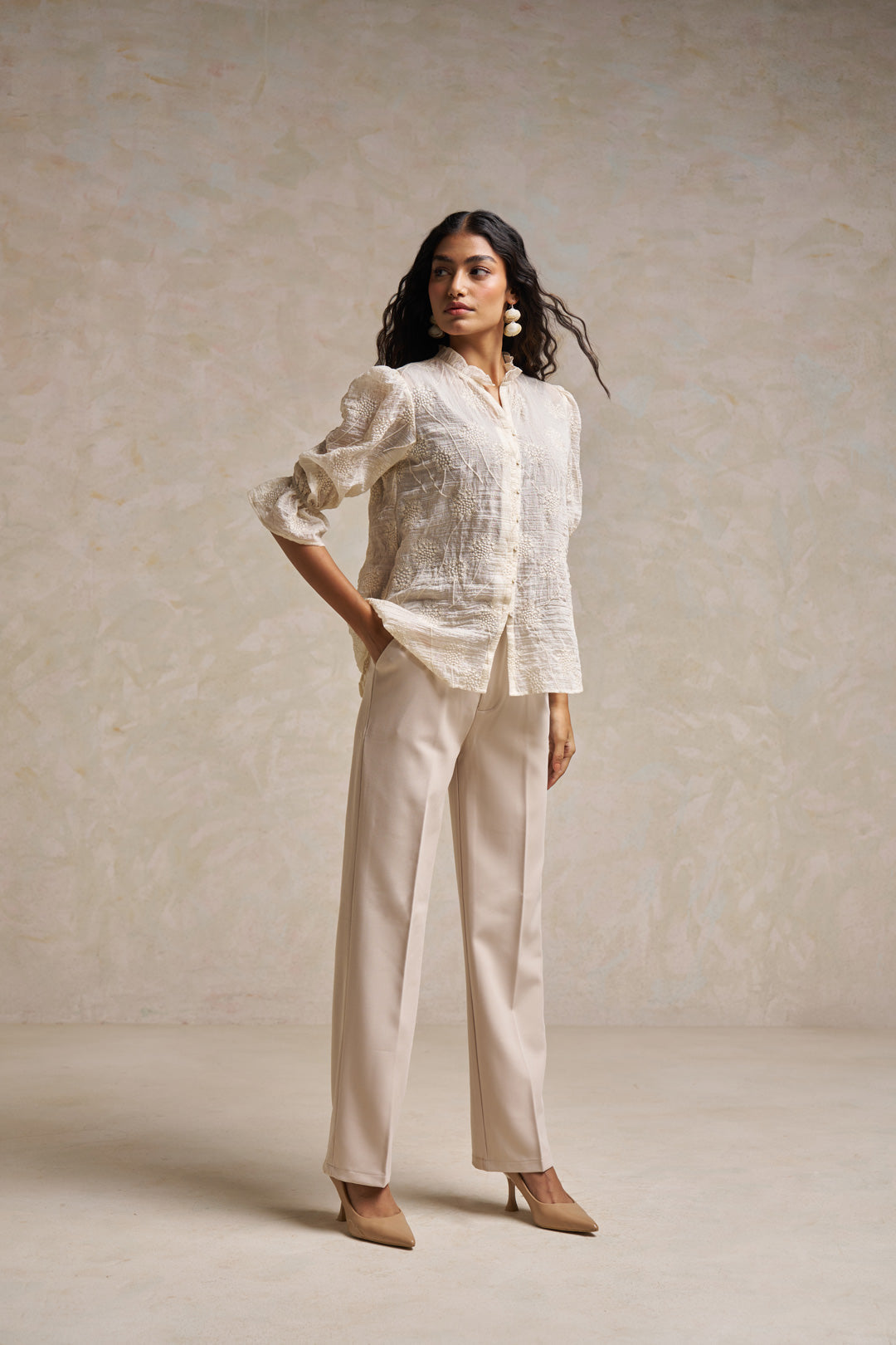 Whitney™ -  Embroidered White Blouse