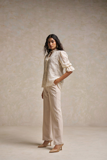 Whitney™ -  Embroidered White Blouse