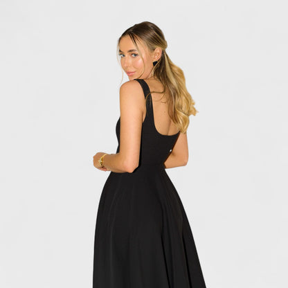 Delyzanne™ – Classic White Midi Dress