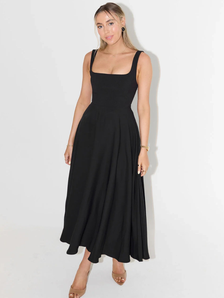 Floren™ - Square Neck Maxi Dress