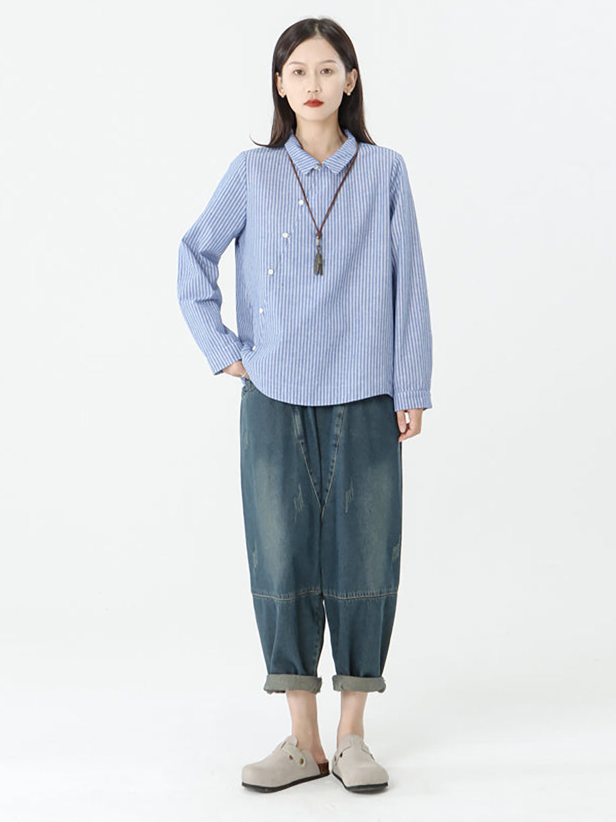 Delara™ – Relaxed Fit Stripe Shirt