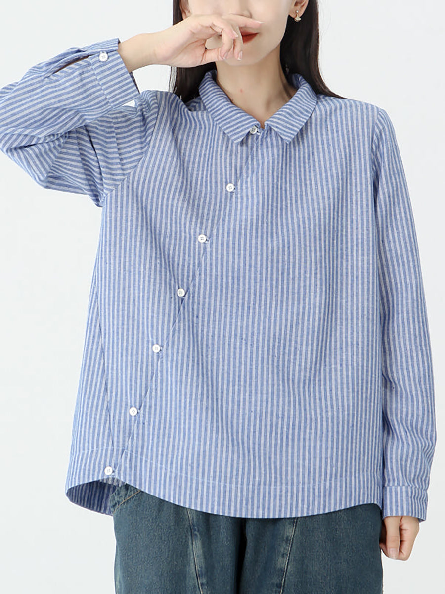 Delara™ – Relaxed Fit Stripe Shirt