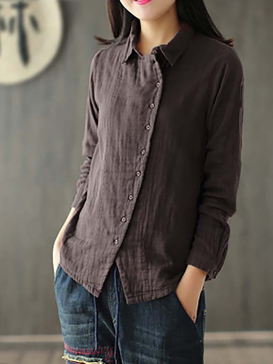 Sylvette™ – Asymmetrical Linen Shirt