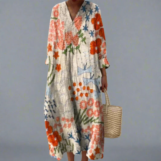 Juli™ Floral Breeze V-Neck Dress
