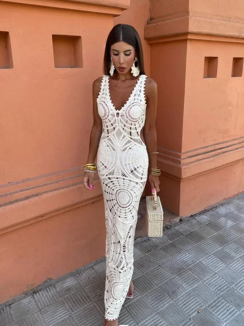 Ashley™ Crochet Maxi Dress