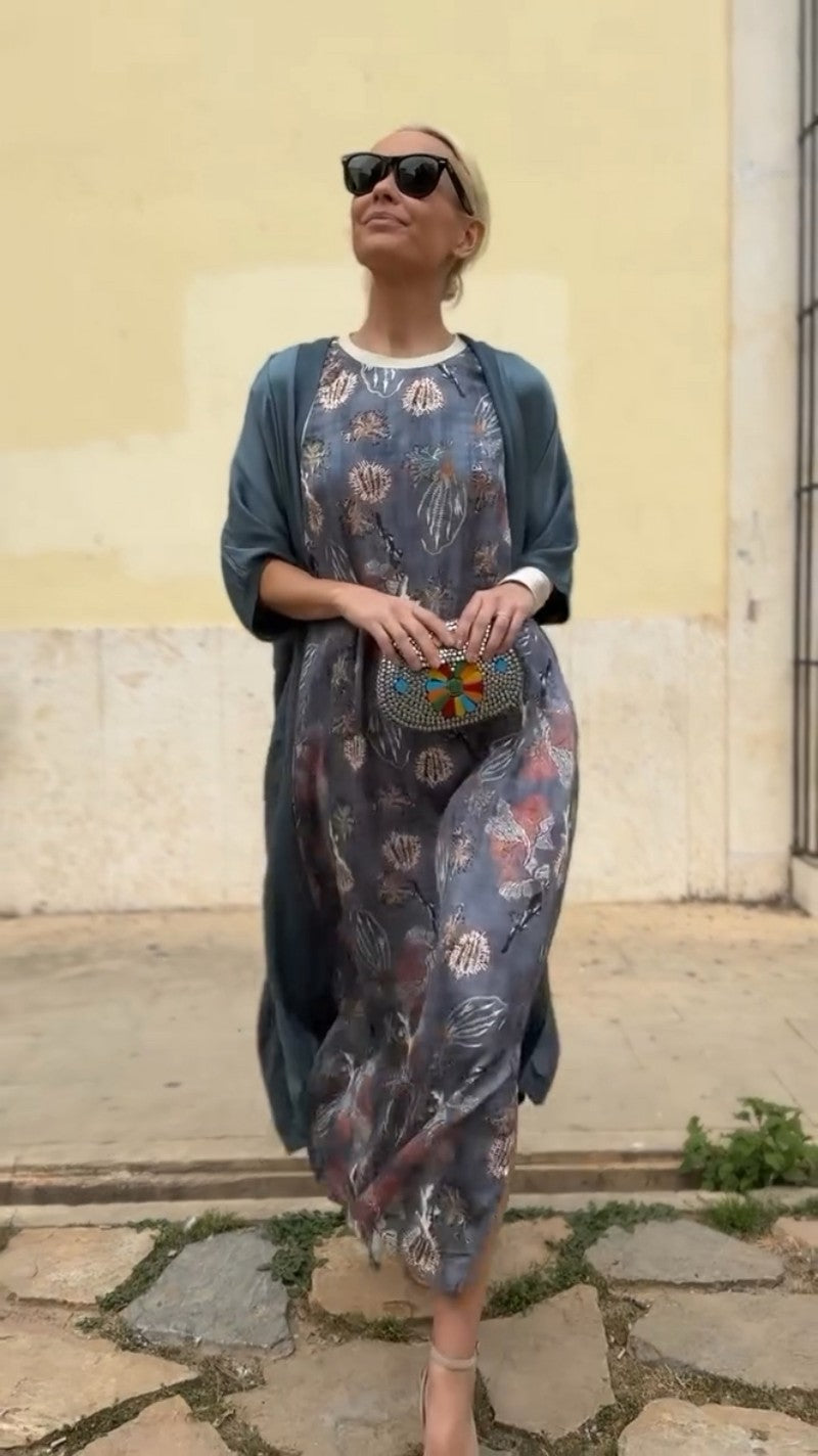 Valina™ - Elegant Maxi Dress with Cardigan