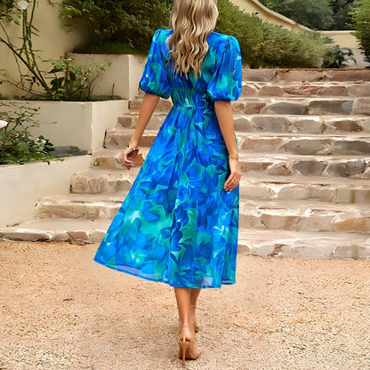 Alyhana™ Elegant Floral Midi Dress