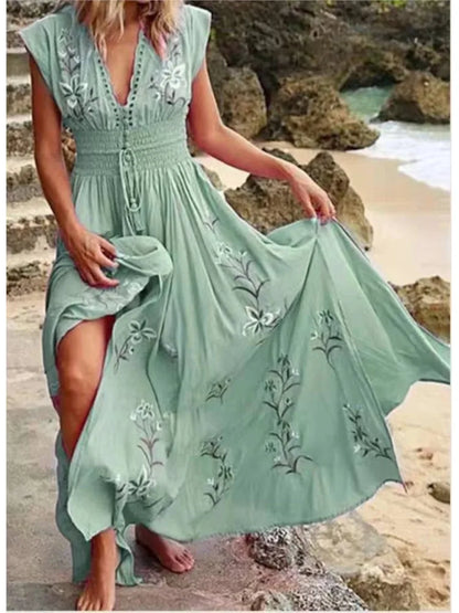Zowie™  Embroidered Maxi Dress