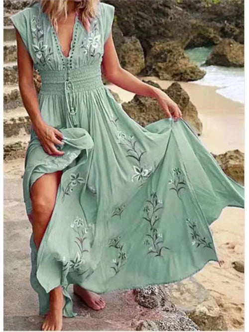Zowie™  Embroidered Maxi Dress