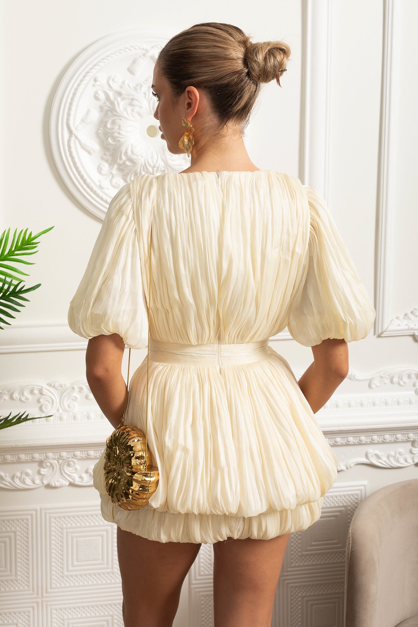 Estelle™ Puff Sleeve Mini Dress