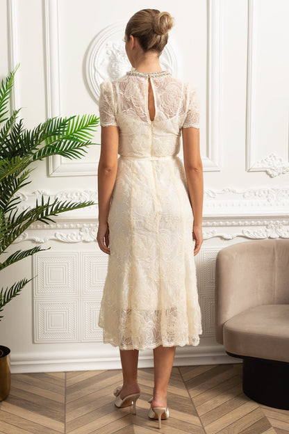 Clarisse™ Lace Midi Dress