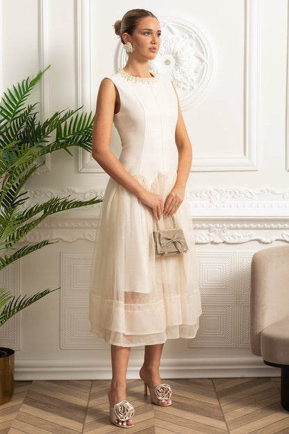 Elara™ Sheer Midi Dress