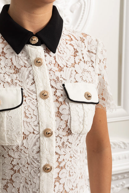 Camille™ Lace Shirt Dress