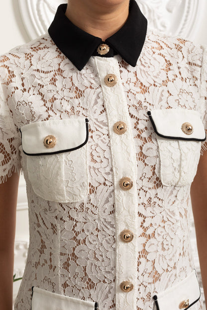 Camille™ Lace Shirt Dress