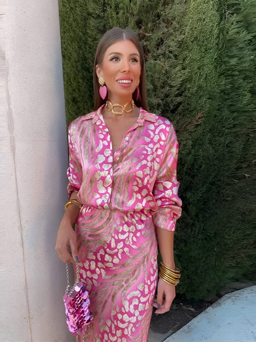 Mimi™ Luxe Satin Printed Dress