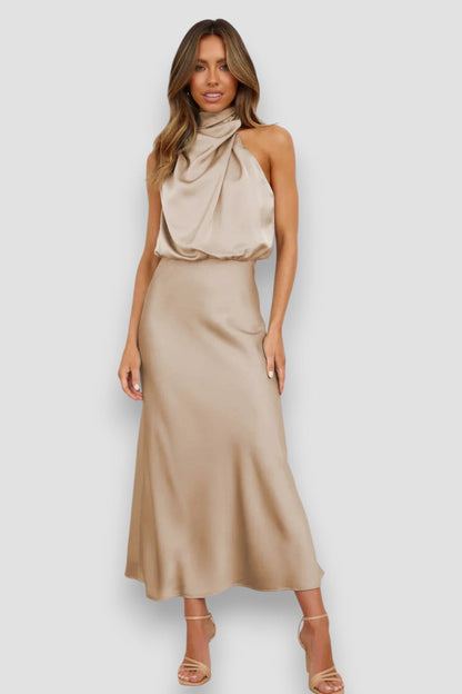 Fiorenza™ Luxe Halter Dress