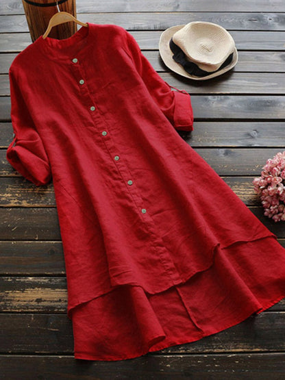Chona™ - Casual linen shirt dress for women