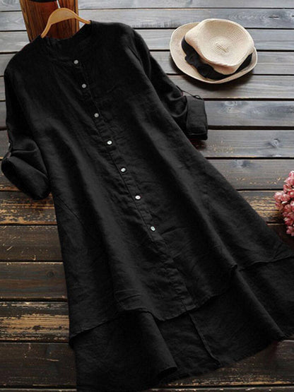 Chona™ - Casual linen shirt dress for women