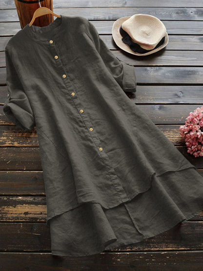 Chona™ - Casual linen shirt dress for women