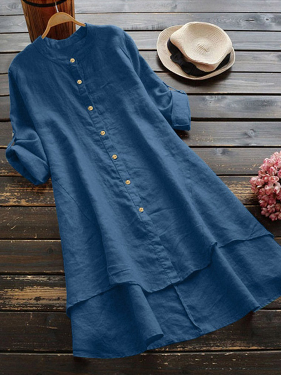 Chona™ - Casual linen shirt dress for women