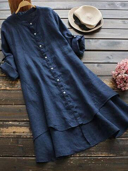 Chona™ - Casual linen shirt dress for women
