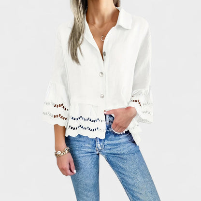 Sarie™ Embroidered Button-Up Shirt