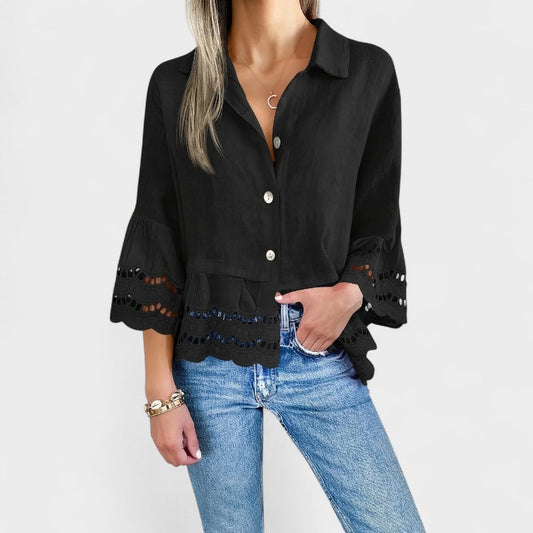 Sarie™ Embroidered Button-Up Shirt