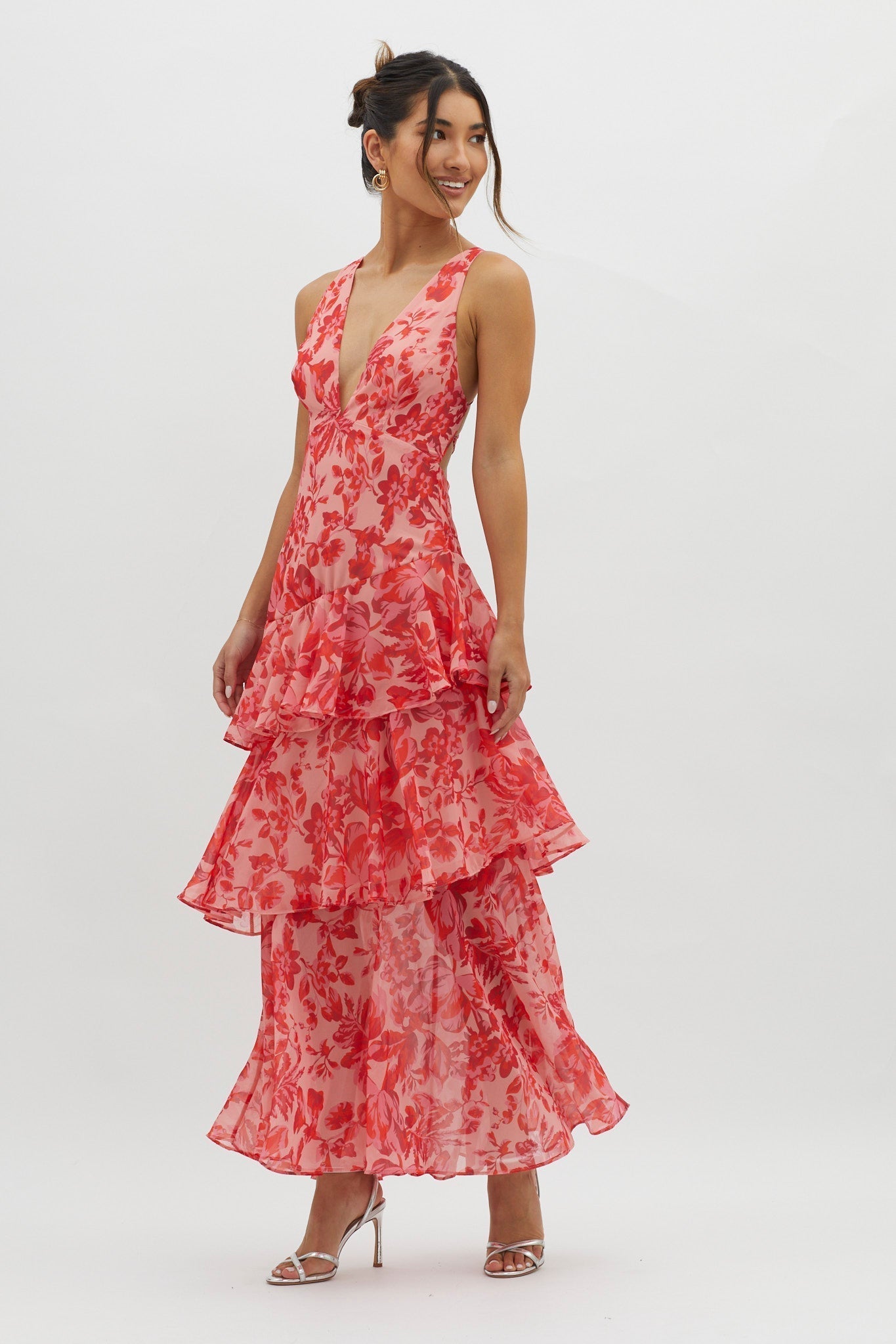 Marivelle™ Layered Floral Maxi Dress