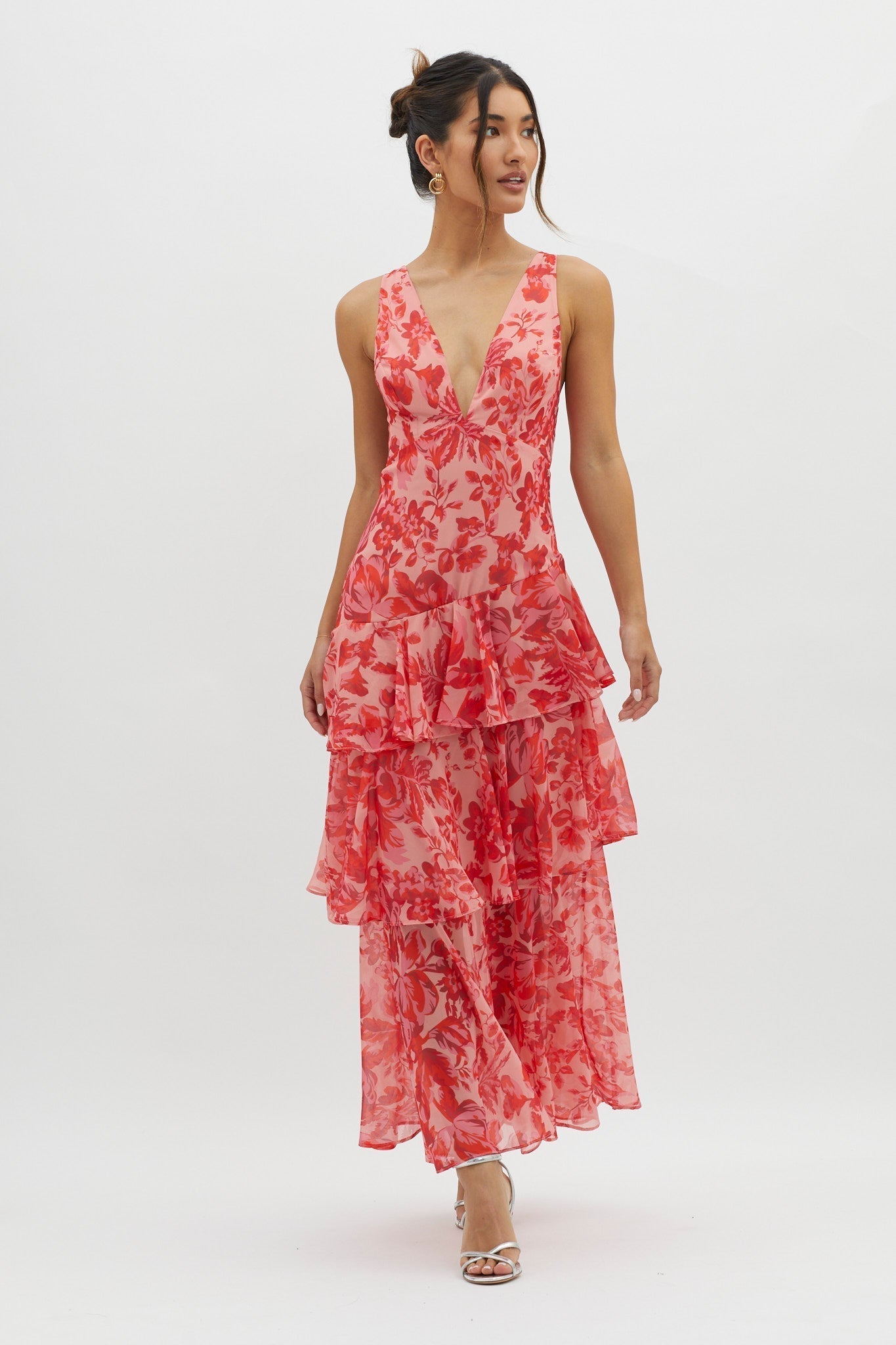 Marivelle™ Layered Floral Maxi Dress