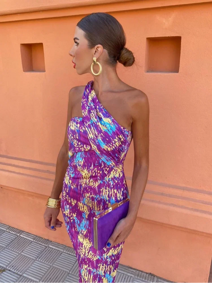 Irene™ One-Shoulder Midi Dress