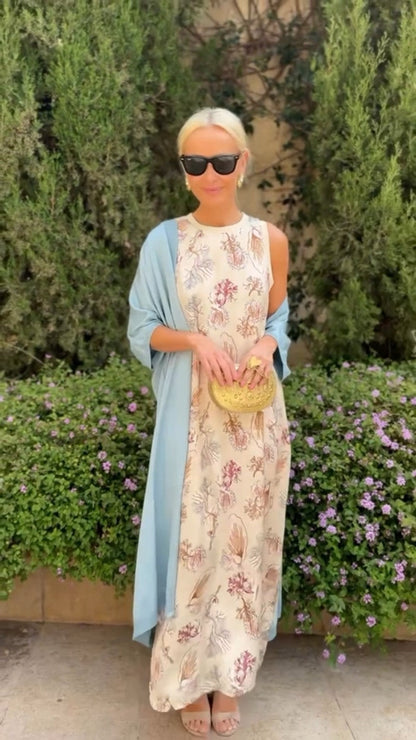 Pirral™ - Garden Bloom Long dress with Cardigan