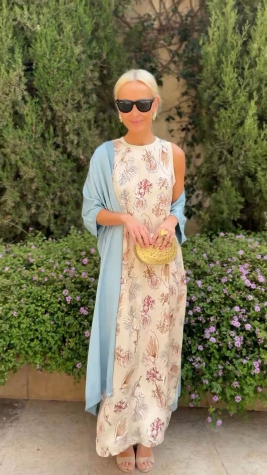 Pirral™ - Garden Bloom Long dress with Cardigan