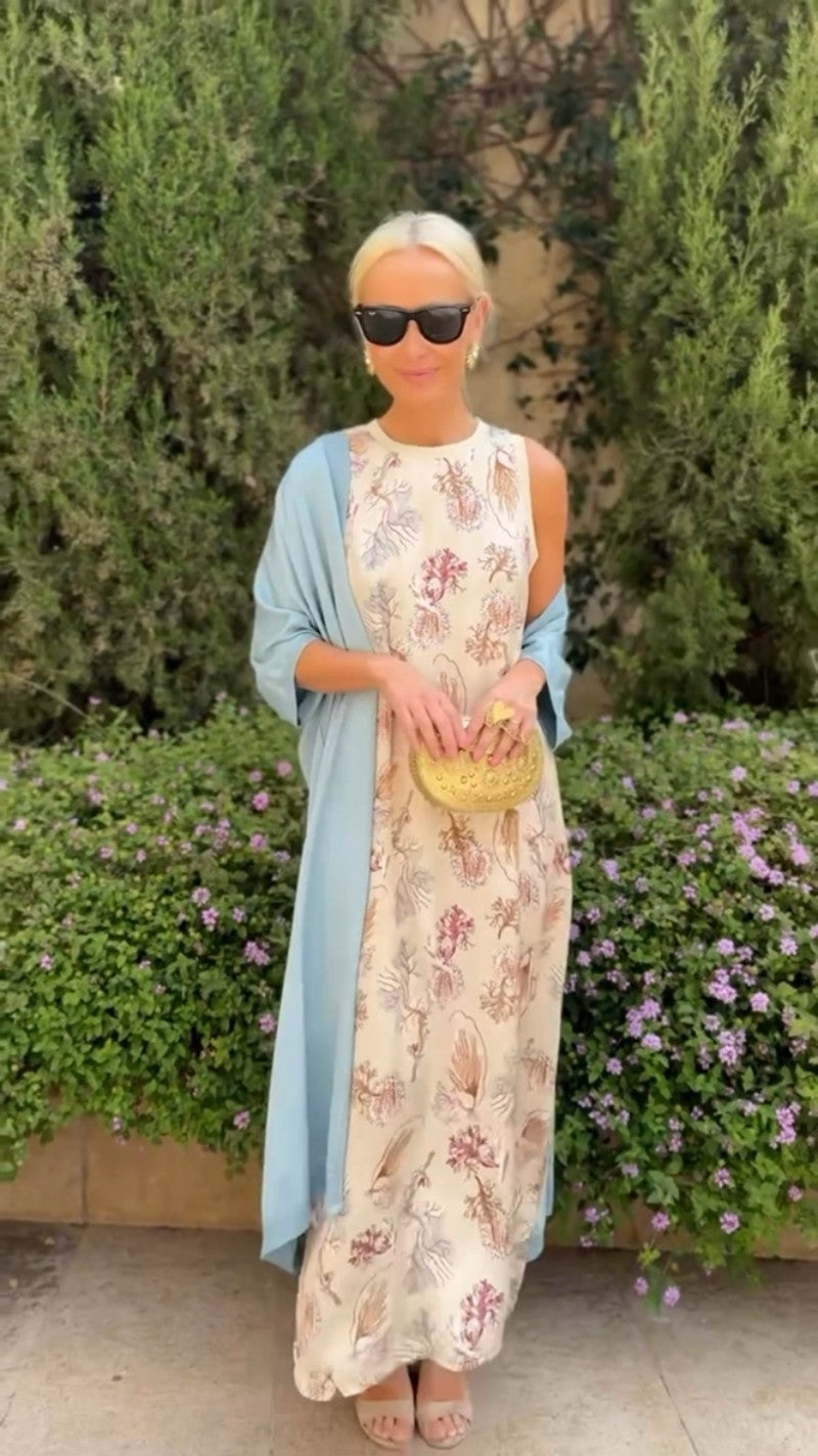 Phoebe™ - Garden Long dress with Cardigan